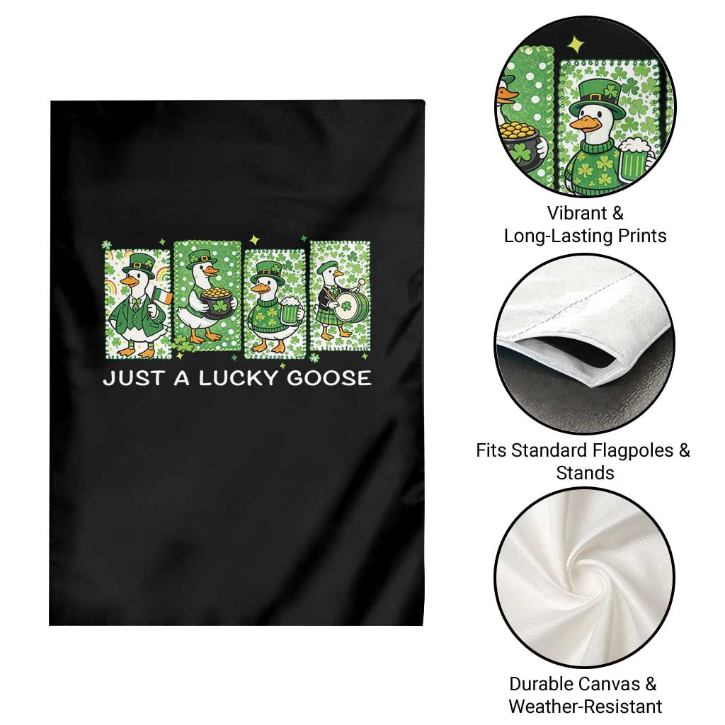 Just A Lucky Goose Garden Flag Funny Irish Crew St Patricks Day TS12 Print Your Wear