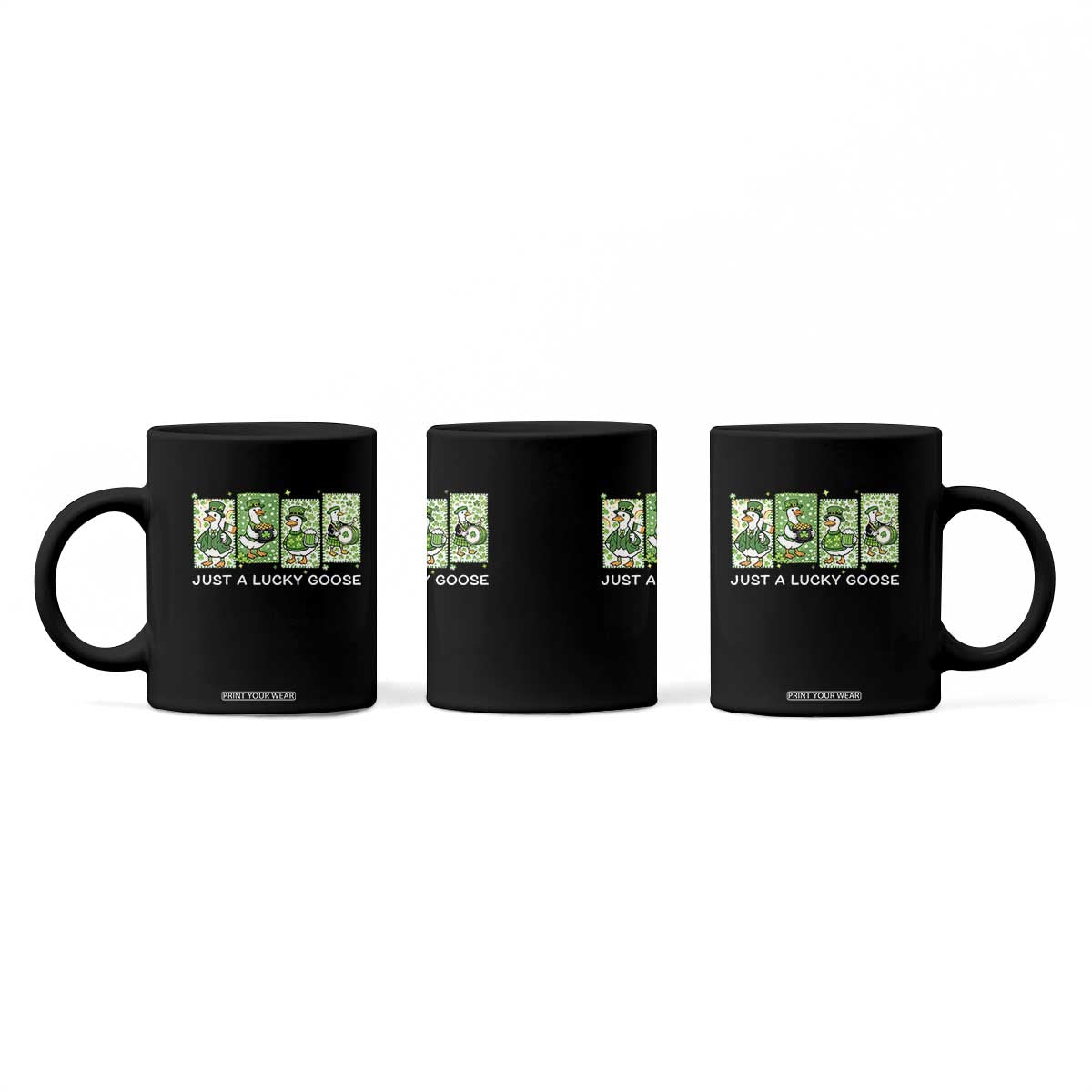 Just A Lucky Goose Coffee Mug Funny Irish Crew St Patricks Day TS12 Print Your Wear