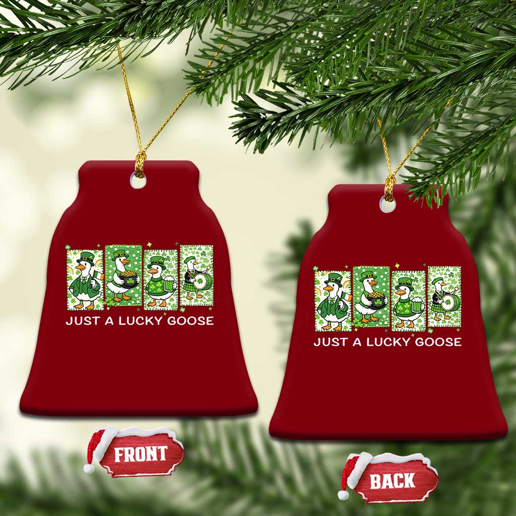 Just A Lucky Goose Ceramic Ornament Funny Irish Crew St Patricks Day TS12 Print Your Wear