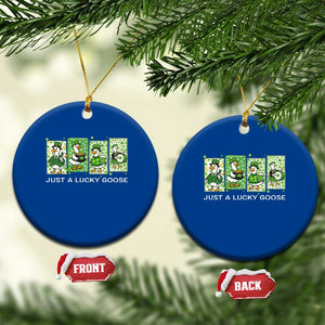 Just A Lucky Goose Ceramic Ornament Funny Irish Crew St Patricks Day TS12 1pc Blue Print Your Wear