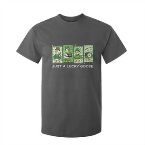 Just A Lucky Goose T Shirt For Kid Funny Irish Crew St Patricks Day TS12 Dark Heather Print Your Wear
