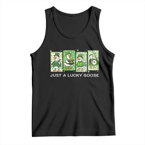 Just A Lucky Goose Tank Top Funny Irish Crew St Patricks Day TS12 Black Print Your Wear