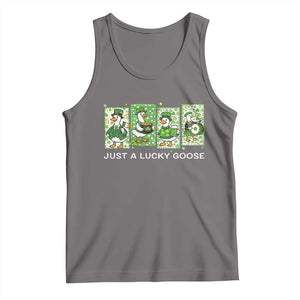 Just A Lucky Goose Tank Top Funny Irish Crew St Patricks Day TS12 Deep Heather Print Your Wear