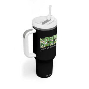 Just A Lucky Goose Tumbler With Handle Funny Irish Crew St Patricks Day TS12 Print Your Wear