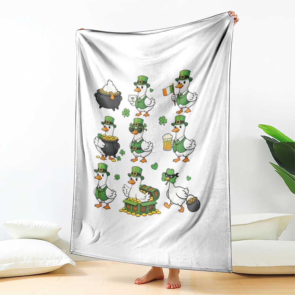 St Patricks Day Goose Crew Irish Celebration Throw Blanket TS12 Print Your Wear