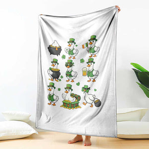 St Patricks Day Goose Crew Irish Celebration Throw Blanket TS12 Print Your Wear