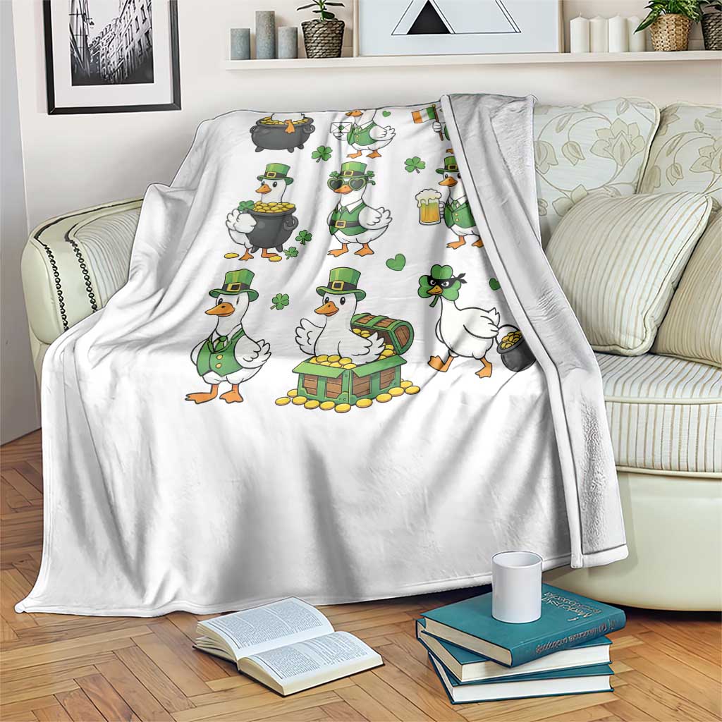 St Patricks Day Goose Crew Irish Celebration Throw Blanket TS12 Print Your Wear