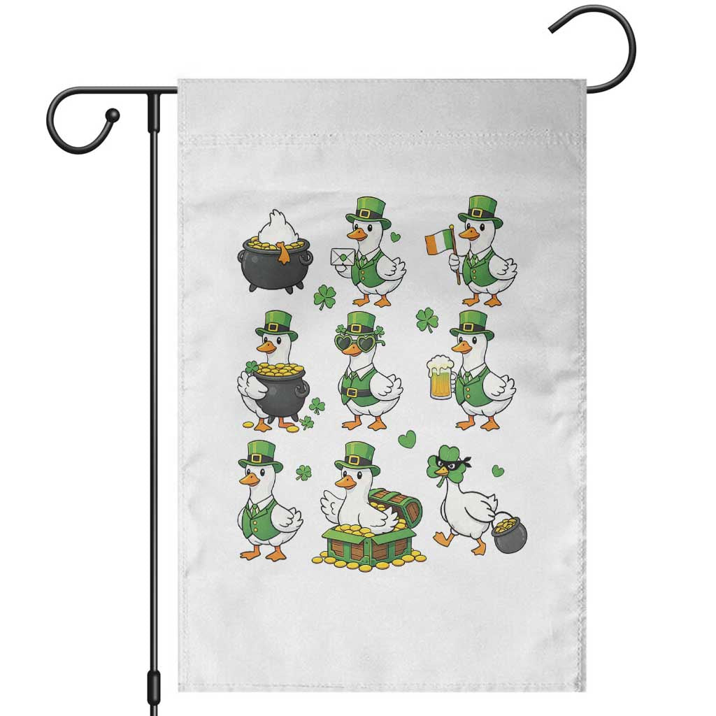 St Patricks Day Goose Crew Irish Celebration Garden Flag TS12 White Print Your Wear