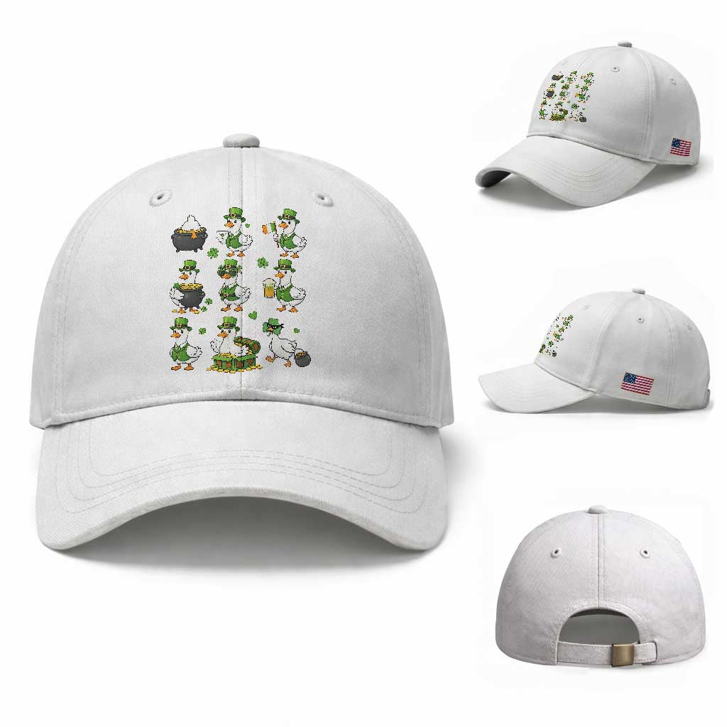 St Patricks Day Goose Crew Irish Celebration Baseball Cap TS12 Baseball Cap Universal Fit White Print Your Wear