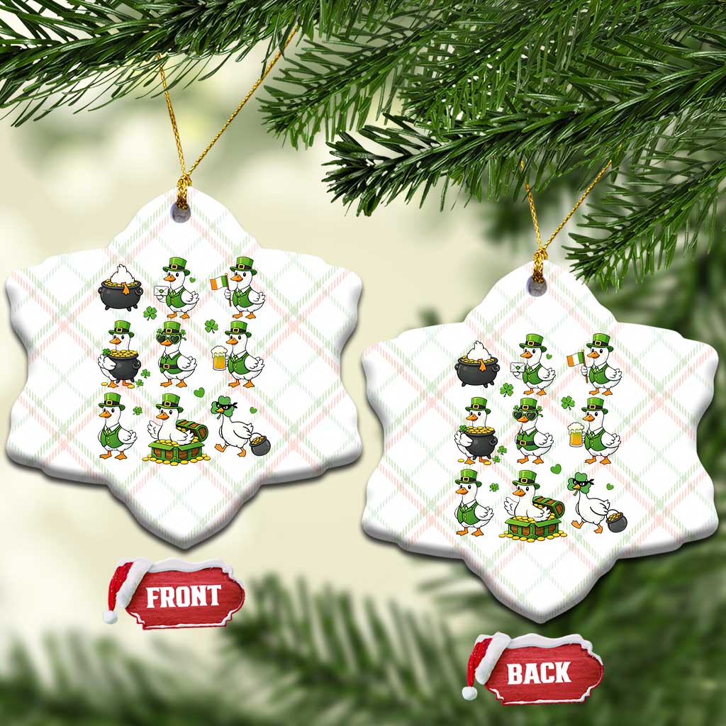 St Patricks Day Goose Crew Irish Celebration Ceramic Ornament TS12 Print Your Wear