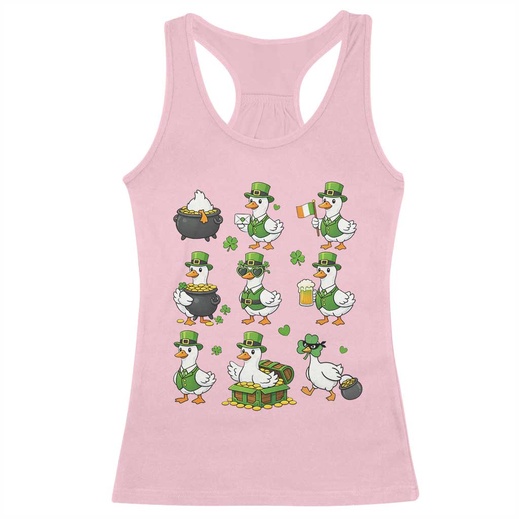 St Patricks Day Goose Crew Irish Celebration Racerback Tank Top TS12 Light Pink Print Your Wear