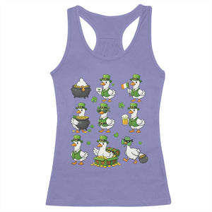 St Patricks Day Goose Crew Irish Celebration Racerback Tank Top TS12 Violet Print Your Wear