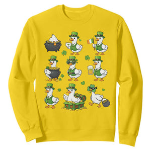 St Patricks Day Goose Crew Irish Celebration Sweatshirt TS12 Daisy Print Your Wear