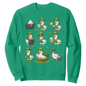 St Patricks Day Goose Crew Irish Celebration Sweatshirt TS12 Irish Green Print Your Wear
