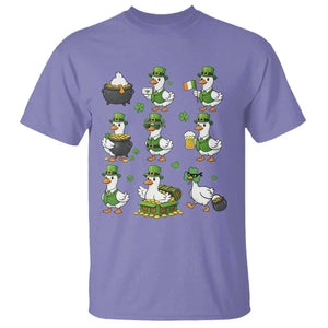St Patricks Day Goose Crew Irish Celebration T Shirt TS12 Violet Print Your Wear