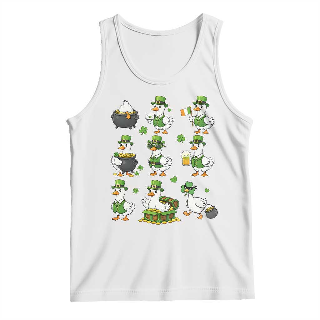St Patricks Day Goose Crew Irish Celebration Tank Top TS12 White Print Your Wear
