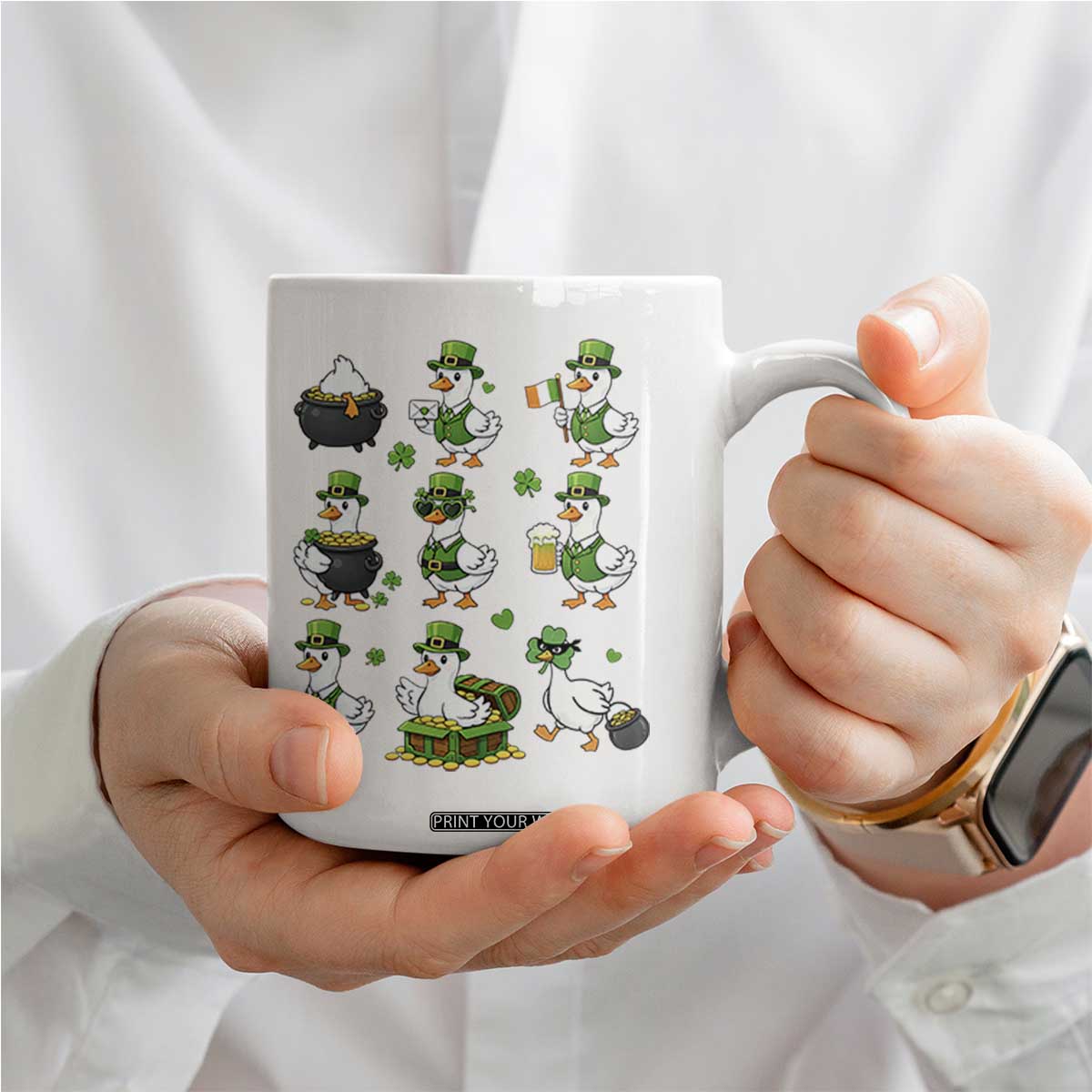 St Patricks Day Goose Crew Irish Celebration Coffee Mug TS12 Print Your Wear