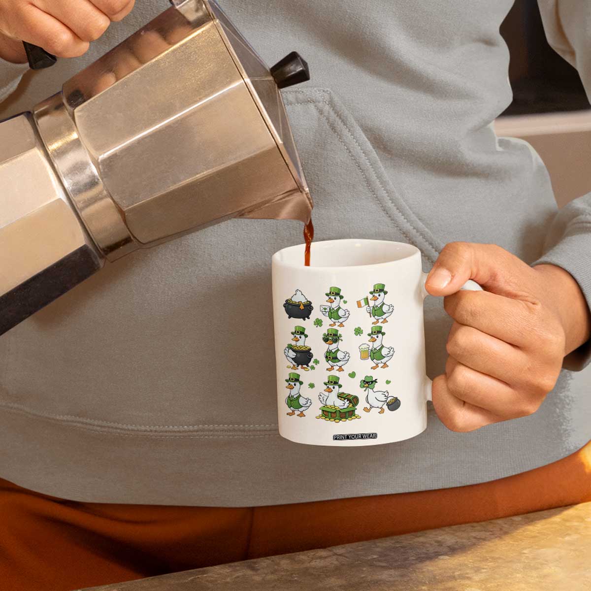 St Patricks Day Goose Crew Irish Celebration Coffee Mug TS12 Print Your Wear