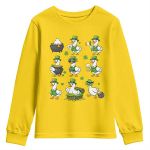 St Patricks Day Goose Crew Irish Celebration Youth Sweatshirt TS12 Daisy Print Your Wear