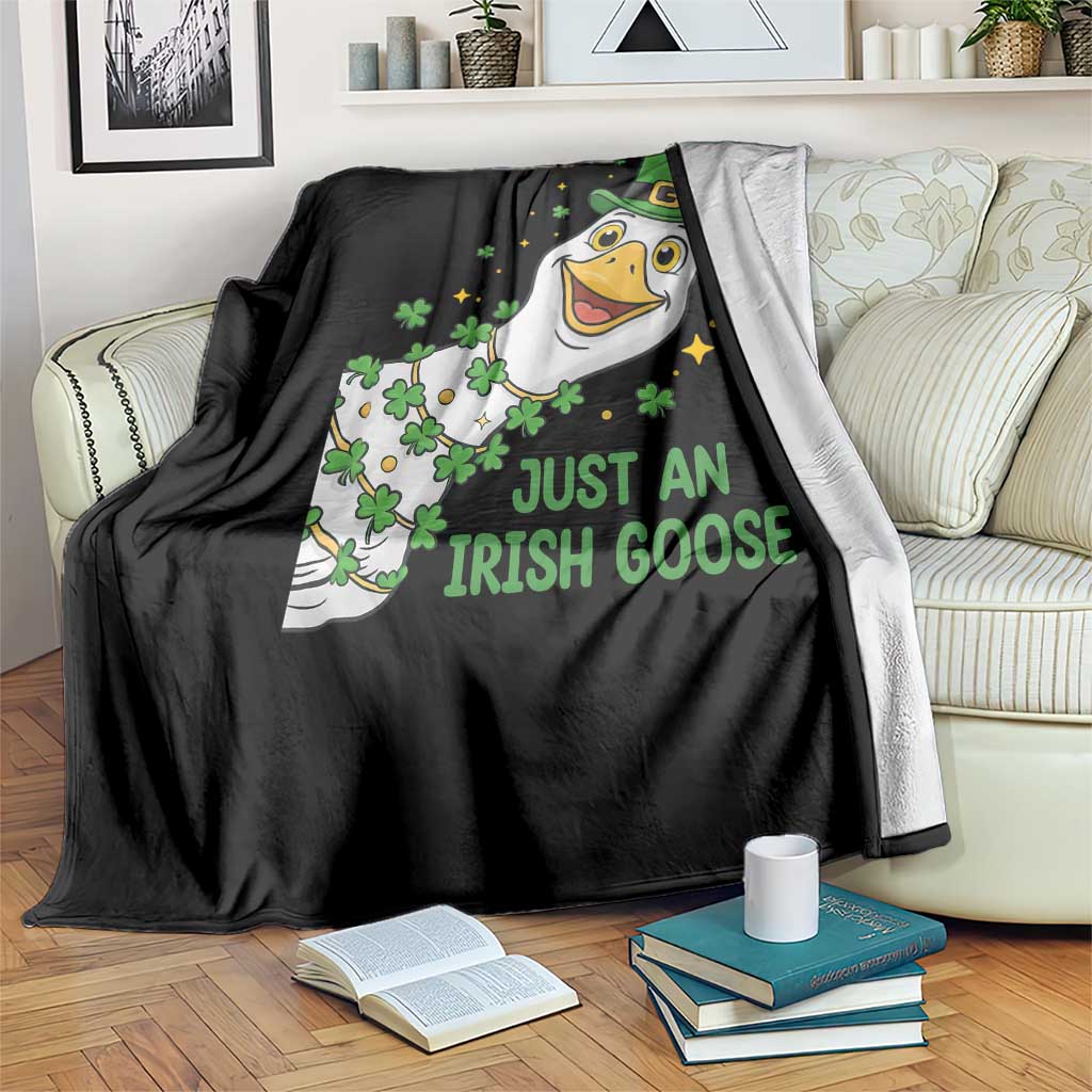 Just An Irish Goose Throw Blanket Funny St Patricks Day TS12 Print Your Wear