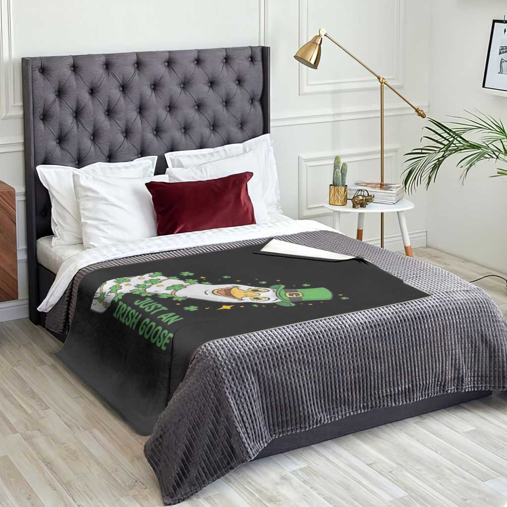 Just An Irish Goose Throw Blanket Funny St Patricks Day TS12 Print Your Wear