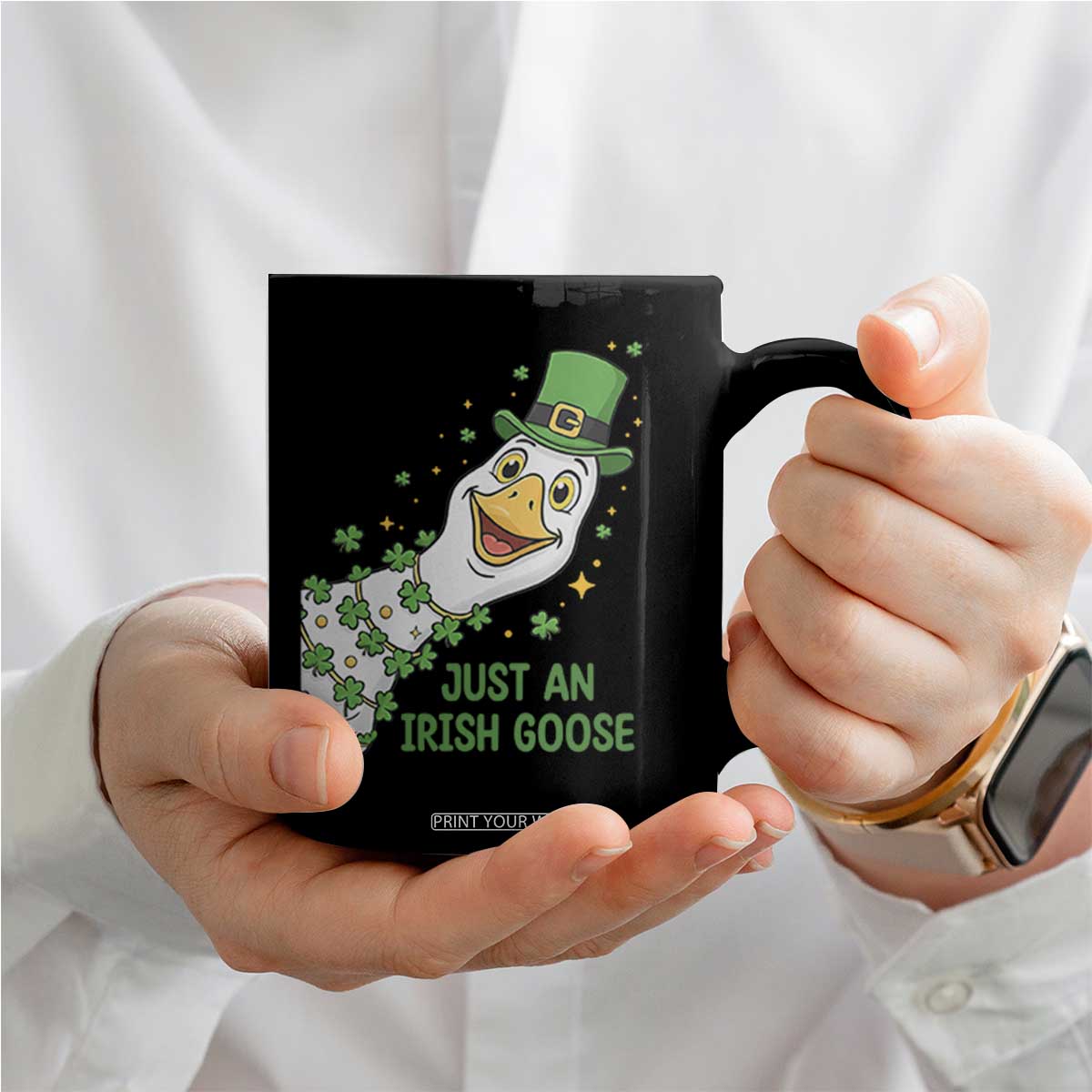 Just An Irish Goose Coffee Mug Funny St Patricks Day TS12 Print Your Wear