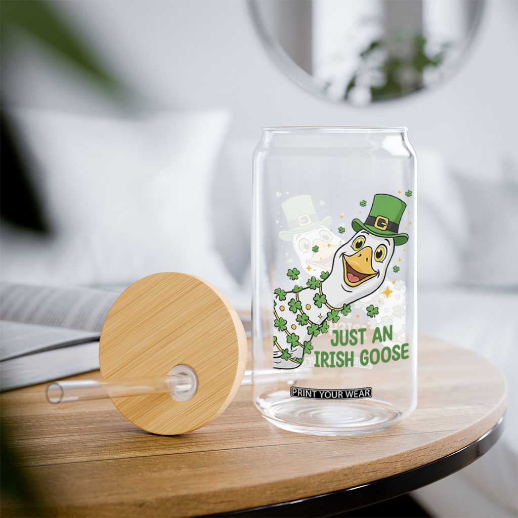 Just An Irish Goose Glass Can Funny St Patricks Day TS12 Print Your Wear