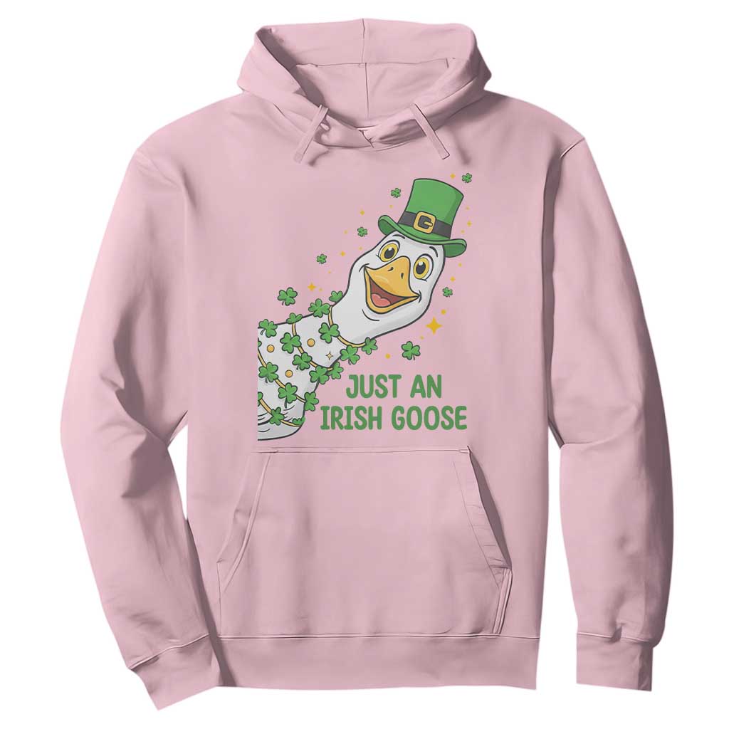 Just An Irish Goose Hoodie Funny St Patricks Day TS12 Light Pink Print Your Wear