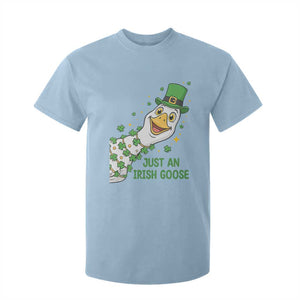 Just An Irish Goose T Shirt For Kid Funny St Patricks Day TS12 Light Blue Print Your Wear