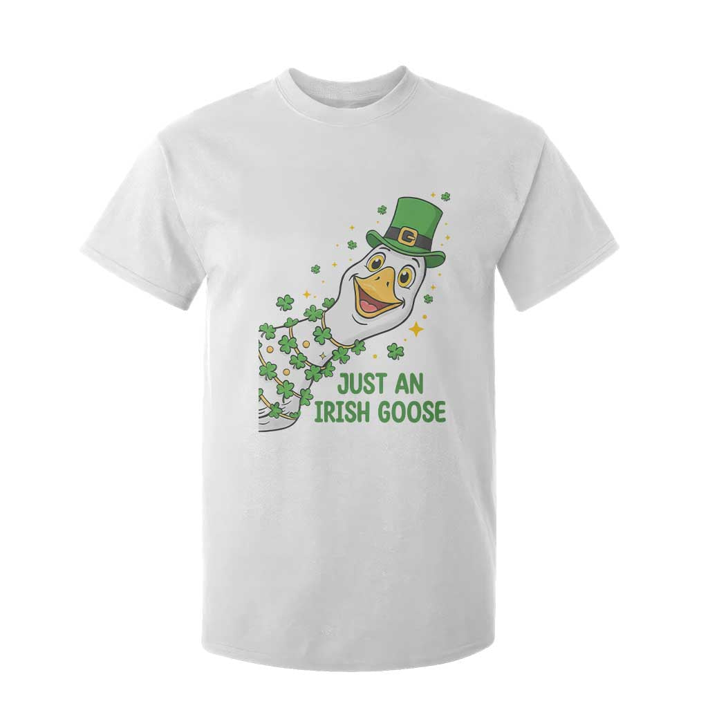 Just An Irish Goose T Shirt For Kid Funny St Patricks Day TS12 White Print Your Wear