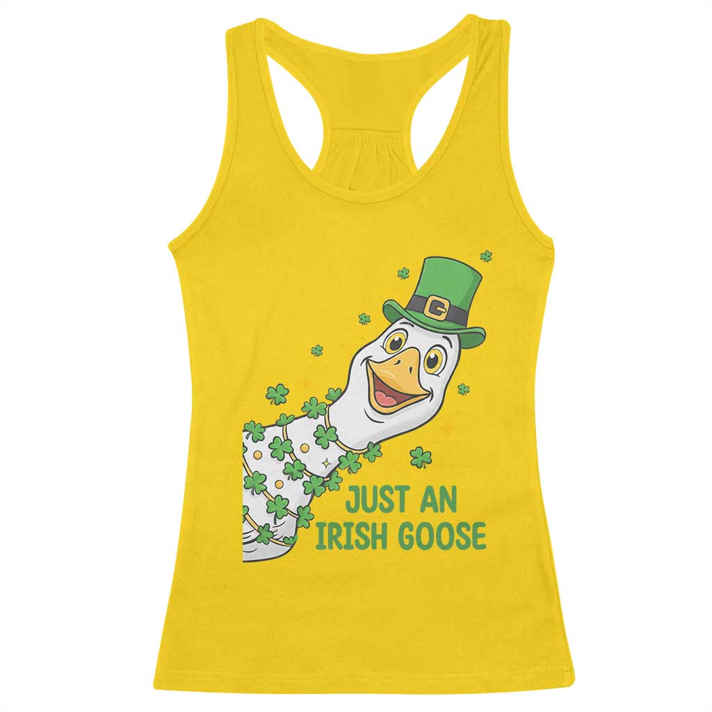 Just An Irish Goose Racerback Tank Top Funny St Patricks Day TS12 Daisy Print Your Wear