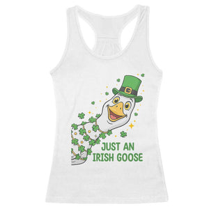 Just An Irish Goose Racerback Tank Top Funny St Patricks Day TS12 White Print Your Wear