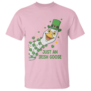 Just An Irish Goose T Shirt Funny St Patricks Day TS12 Light Pink Print Your Wear