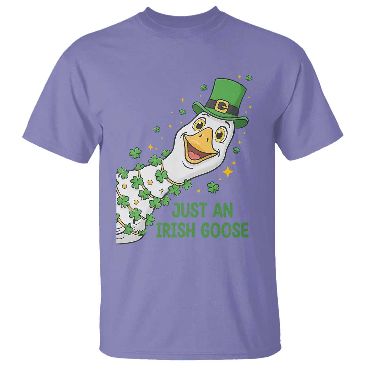 Just An Irish Goose T Shirt Funny St Patricks Day TS12 Violet Print Your Wear
