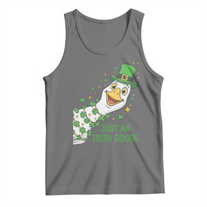 Just An Irish Goose Tank Top Funny St Patricks Day TS12 Black Heather Print Your Wear