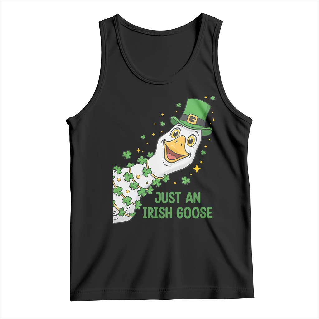 Just An Irish Goose Tank Top Funny St Patricks Day TS12 Black Print Your Wear