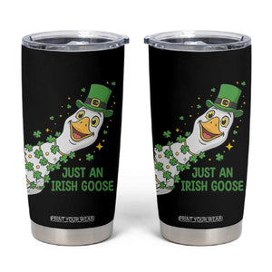 Just An Irish Goose Tumbler Cup Funny St Patricks Day TS12 Black Print Your Wear
