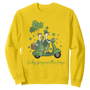 Lucky Goose On The Loose Sweatshirt St Patricks Day Irish Pride TS12 Daisy Print Your Wear