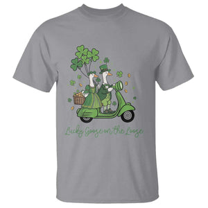 Lucky Goose On The Loose T Shirt St Patricks Day Irish Pride TS12 Sport Gray Print Your Wear