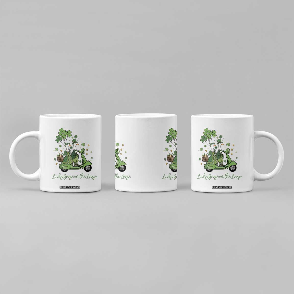 Lucky Goose On The Loose Coffee Mug St Patricks Day Irish Pride TS12 Print Your Wear