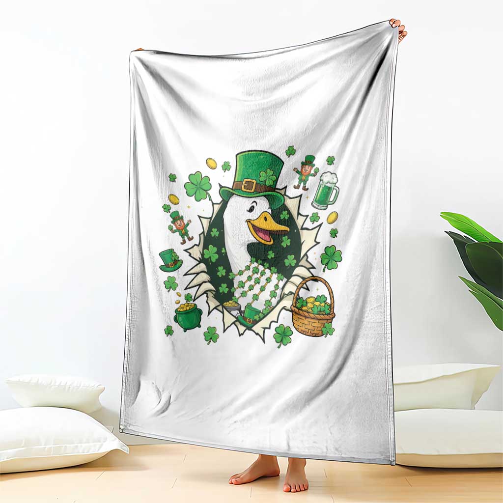 Funny Silly Irish Goose Throw Blanket St Patricks Day Celebration TS12 Print Your Wear