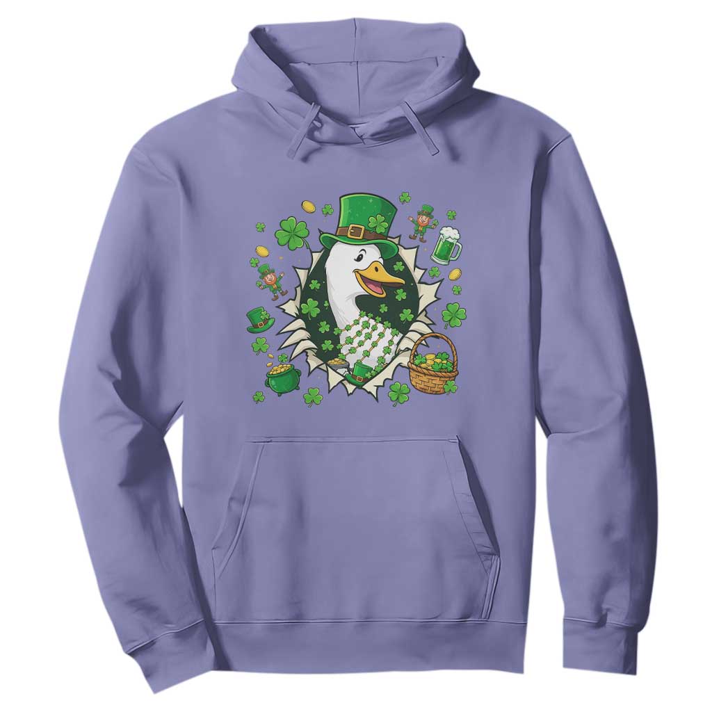 Funny Silly Irish Goose Hoodie St Patricks Day Celebration TS12 Violet Print Your Wear