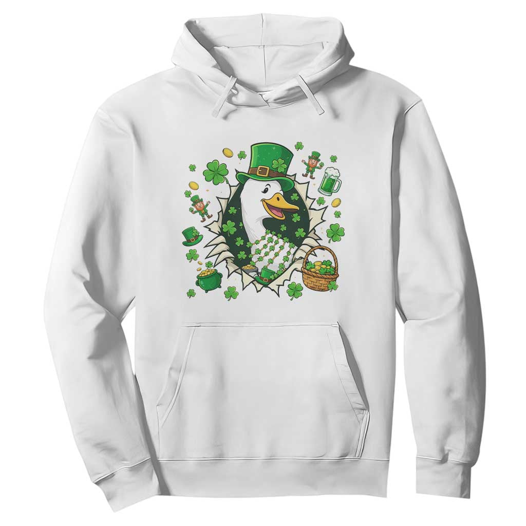 Funny Silly Irish Goose Hoodie St Patricks Day Celebration TS12 White Print Your Wear