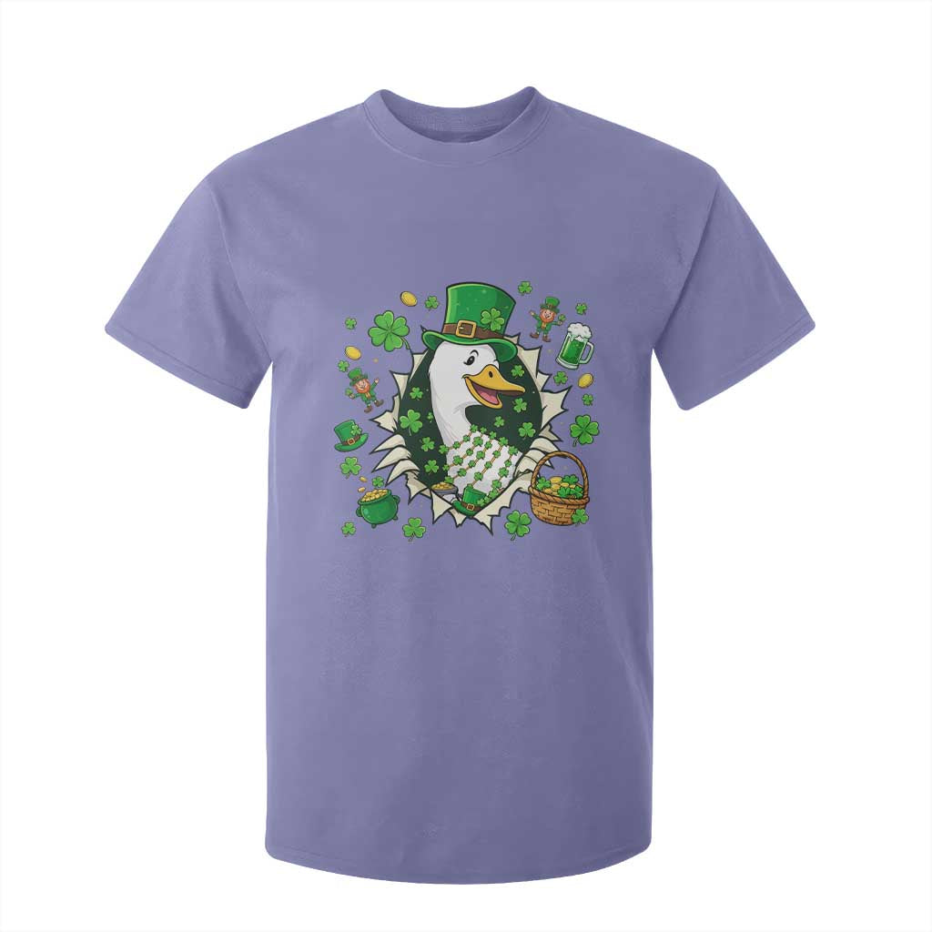 Funny Silly Irish Goose T Shirt For Kid St Patricks Day Celebration TS12 Violet Print Your Wear