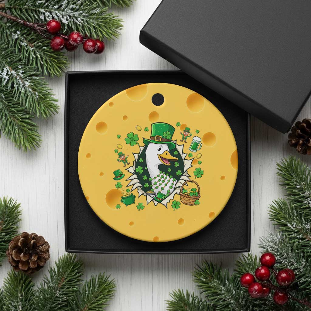 Funny Silly Irish Goose Ceramic Ornament St Patricks Day Celebration TS12 1pc Yellow Cheese Print Your Wear