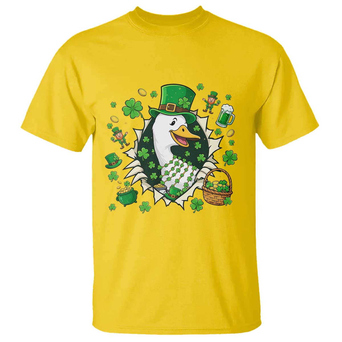 Funny Silly Irish Goose T Shirt St Patricks Day Celebration TS12 Daisy Print Your Wear