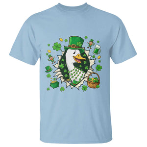 Funny Silly Irish Goose T Shirt St Patricks Day Celebration TS12 Light Blue Print Your Wear
