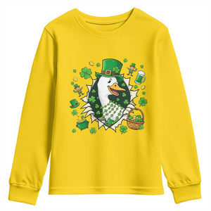 Funny Silly Irish Goose Youth Sweatshirt St Patricks Day Celebration TS12 Daisy Print Your Wear
