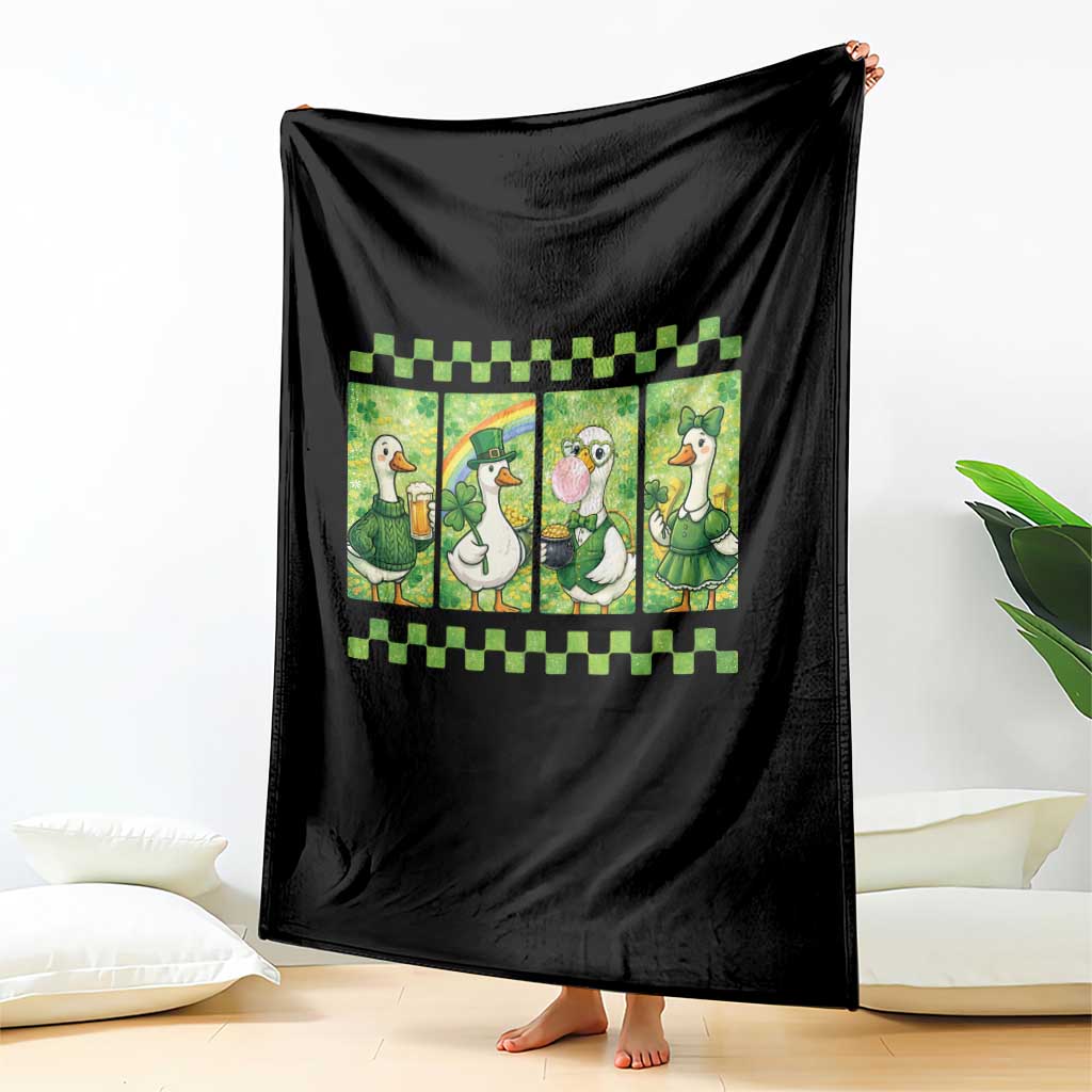 Funny Silly Irish Goose Throw Blanket St Patricks Day Goose Lover Gift TS12 Print Your Wear