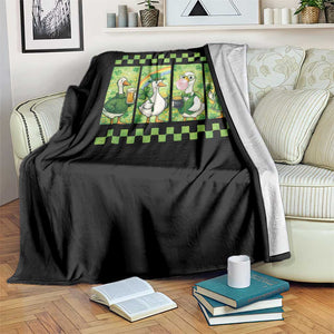 Funny Silly Irish Goose Throw Blanket St Patricks Day Goose Lover Gift TS12 Print Your Wear